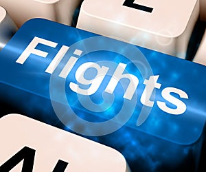 Flights Key For Overseas Vacation 3d Rendering