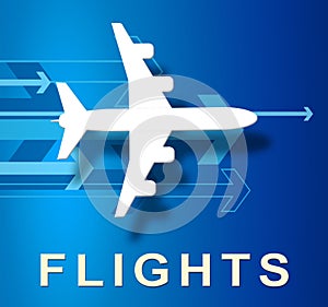 Flights Plane Overseas Vacation Or Holiday 3d Illustration