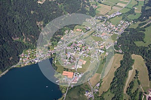 Flightseeing Tour Carinthia Feld/See Lake Brennsee Bird's Eye View