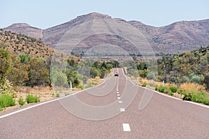 The Flinders Ranges Way, the main highway through the Flinders Ranges National Park