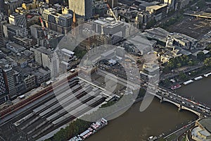 Flinders station in Melbourne photographed from the skydeck