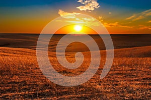 Flint Hills of Kansas Sunset