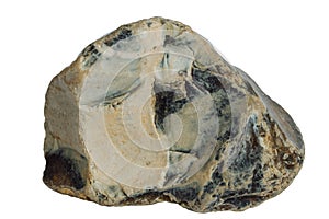 Flint stone mineral isolated photo