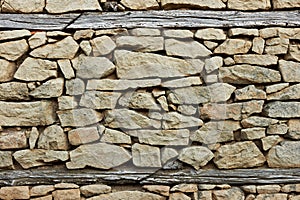 Flint and stone wall