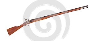 Flintlock musket rifle isolated photo