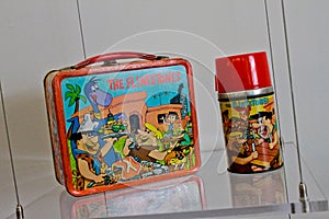 Flintstones Lunchbox and Thermos