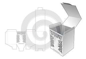 Flip box with hidden stenciled mandala die cut template