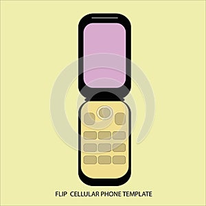 Flip Cellular Phone Template