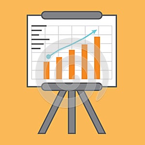 Flip chart. Vector illustration decorative design