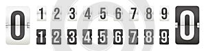 Flip clock icon set. Countdown icon set. vector