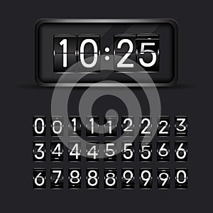 Flip clock numbers.