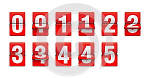 Flip countdown clock - red counter timer