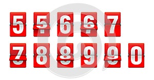 Flip countdown clock - red counter timer