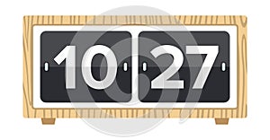 Flip desk clock vector icon flat isolated