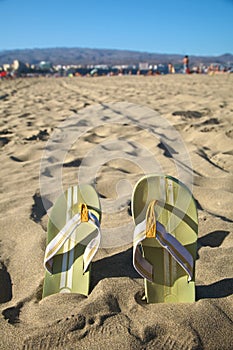 Flip-flop at the beach