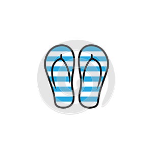 Flip flop icon design template vector isolated illustration