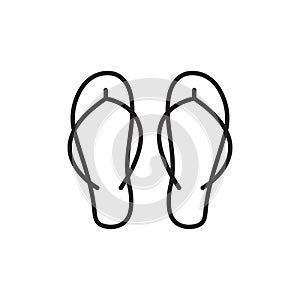Flip flop icon design template vector isolated illustration