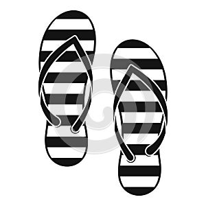 Flip flop icon, simple style photo