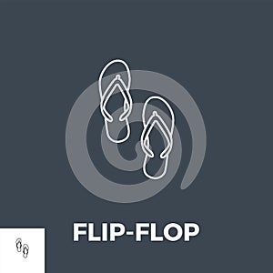 Flip-Flop Line Icon