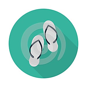 Flip flop reception  vector flat icon