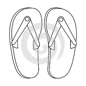 Flip flop sandals in black and white