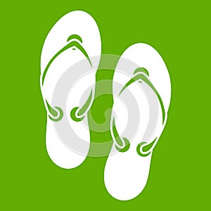 Flip flop sandals icon green