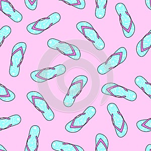 Flip flop seamless pattern.