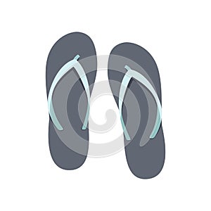 Flip-flop set on a white background. Rubber slippers. Vector illustration