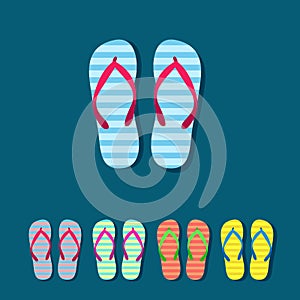 Flip flop vector set