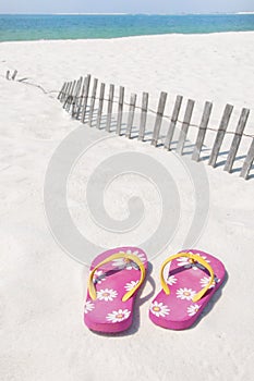 Flip flops at the beach