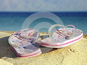 Flip-flops on beach