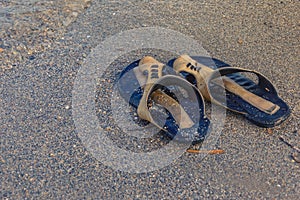 Flip flops on the beach