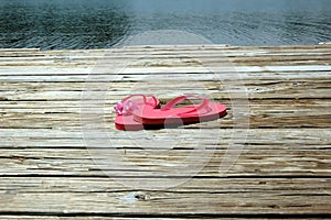 Flip flops on dock