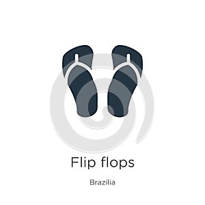 Flip flops icon vector. Trendy flat flip flops icon from brazilia collection isolated on white background. Vector illustration can