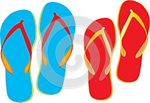 Flip flops isolated on a white background photo