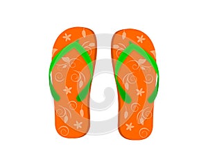 Flip flops.Pair of vector flip flops