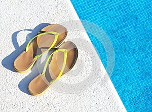 Flip Flops on the pool