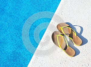 Flip Flops on the pool