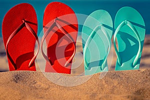 Flip-flops on the sand