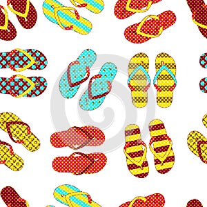 flip-flops sand beach sand vector
