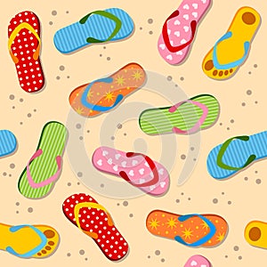 Flip Flops Seamless Pattern