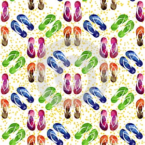 Flip flops seamless pattern