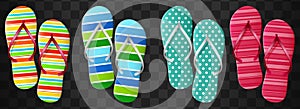 Flip flops set. Isolated vector design.