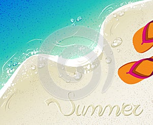 Flip flops Summer time holiday background