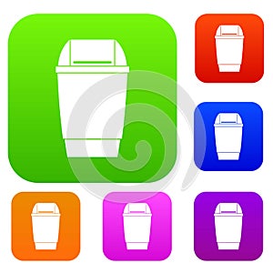 Flip lid bin set color collection