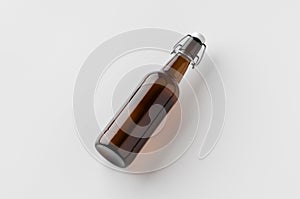 Flip-top beer bottle mockup