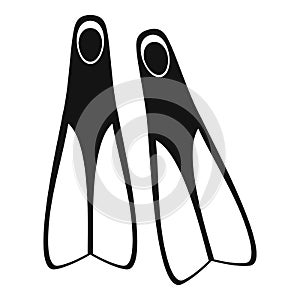 Flippers icon, simple style