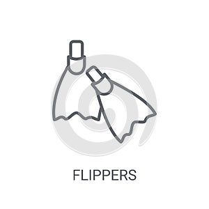 Flippers icon. Trendy Flippers logo concept on white background