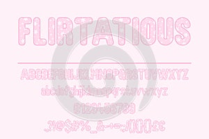 Flirtatious Coquette Color Font Set photo