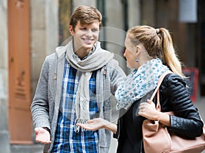 Flirting at the street